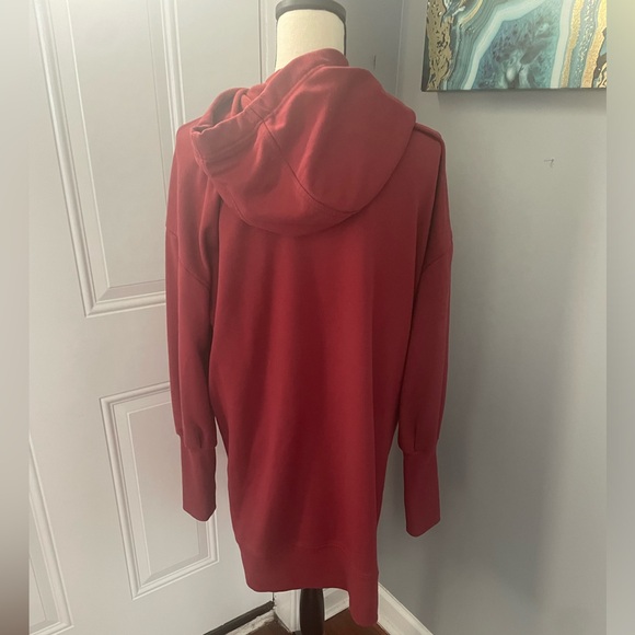 Athletica Hoodie Dress burgundy/ drawstring Size M/T - Picture 9 of 12